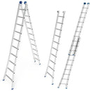 Escada de Alumínio Extensiva 2 x 10 Degraus 3.09 x 5.05 Metros 5206 MOR