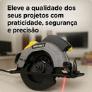 Serra Circular Elétrica C Guia Laser  Madeira Ferro Azulejos