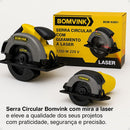 Serra Circular Elétrica C Guia Laser  Madeira Ferro Azulejos